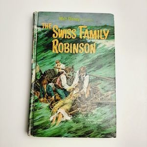 🍒 Vintage Walt Disney SWISS ROBINSON FAMILY Whitman Kids HC Book
